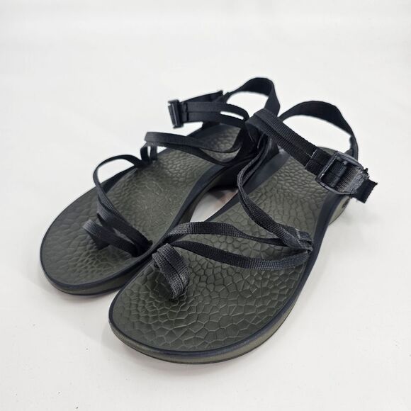 Chacos Black Strappy Sandals 10 - Picture 1 of 7